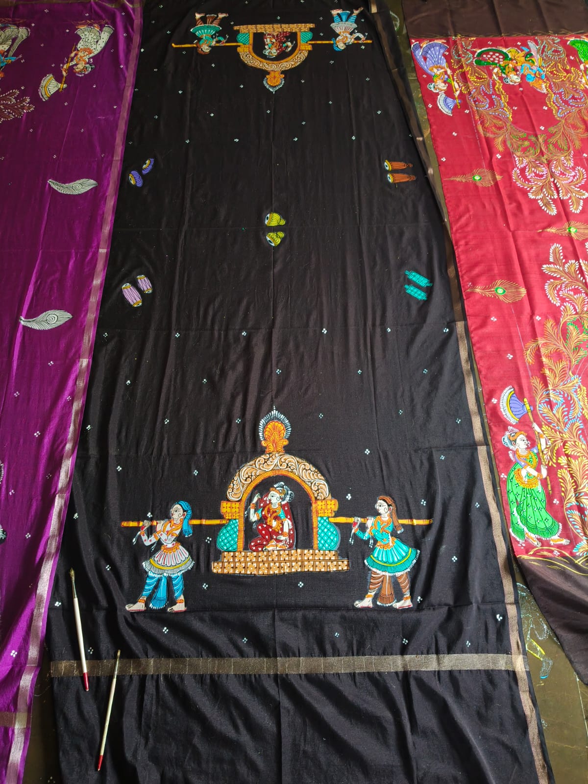 Handcrafted Pattachitra Dupatta